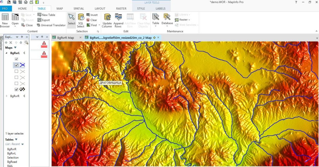 mapinfo pro raster lidar