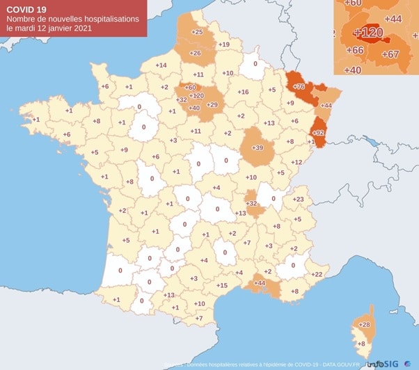 Suivre les hospitalisations COVID 19 au jour le jour