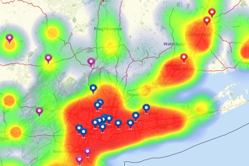 MapInfo Professionnal HeatMap