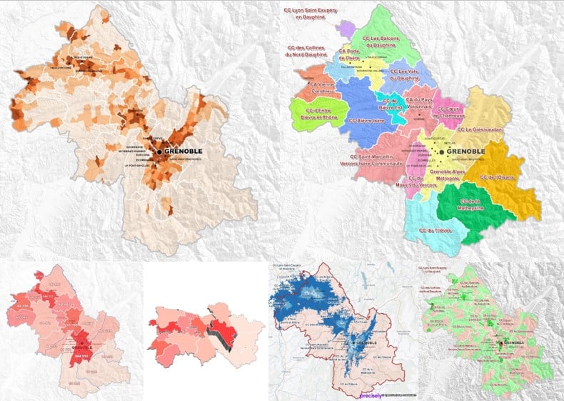 PACK DE GEODONNEES 2023 LIMITES ADMINISTRATIVES et GRANDS DECOUPAGES INSEE