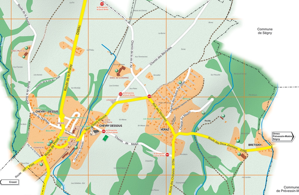 plan de ville chevry